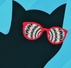 Funky Black Cat