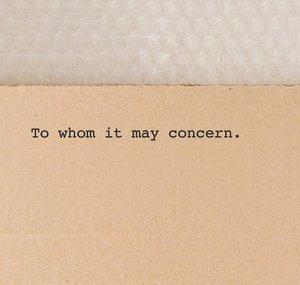 To whom it may concern.