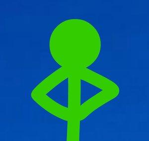 Green Stick Figure