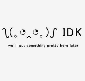 ʅ(。◔‸◔。)ʃ IDK Chorus