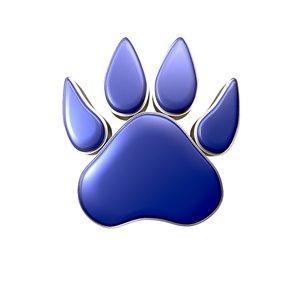 Blue Paw Print