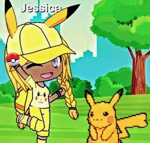 Trainer Jessica with Pikachu Supporter 😻
